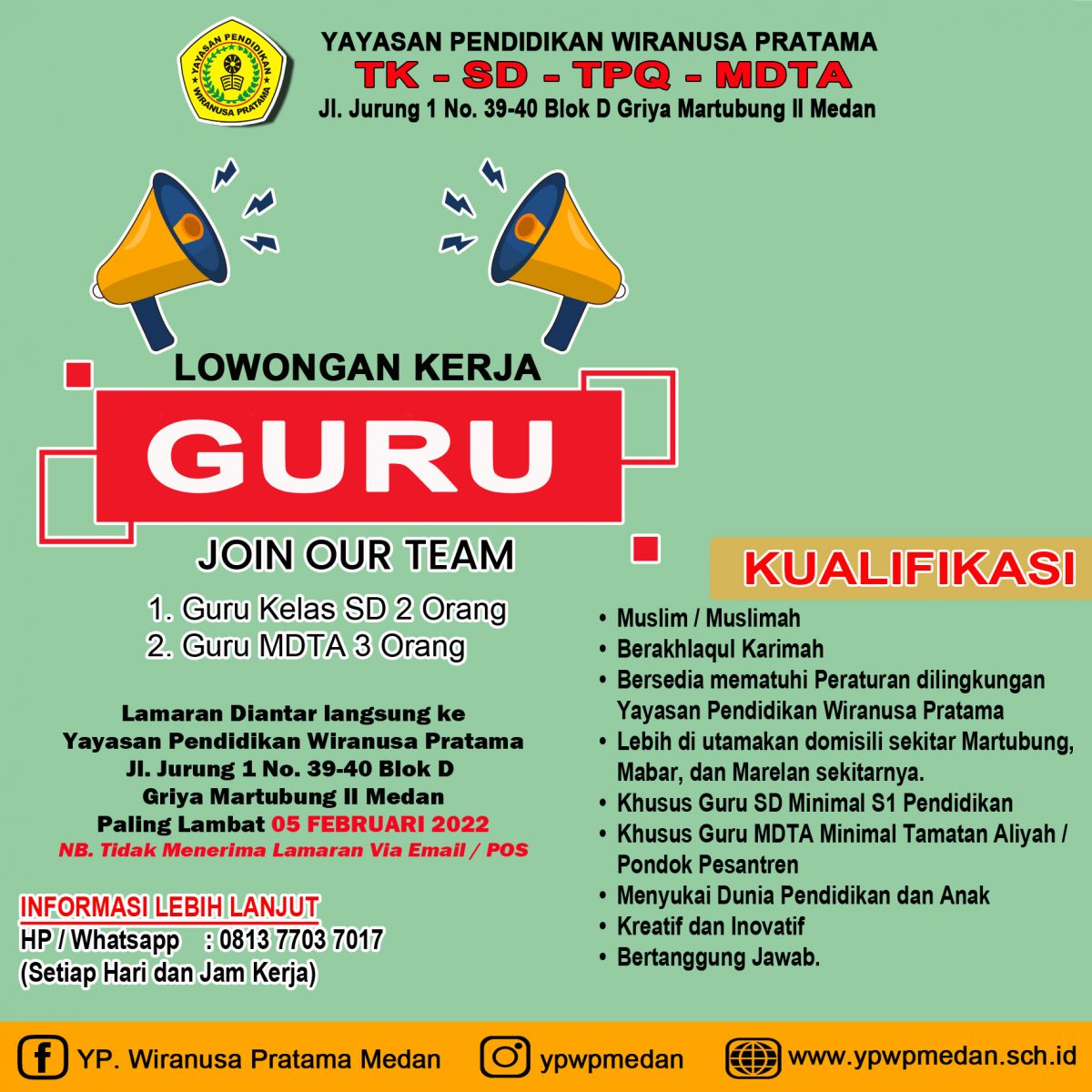 Lowongan Kerja Medan Terbaru